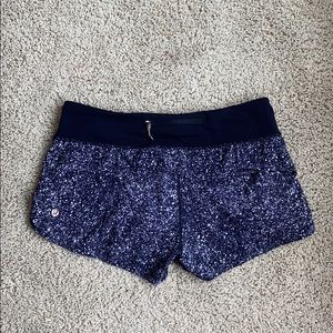 Lululemon Black and Gray Speed Up Shorts